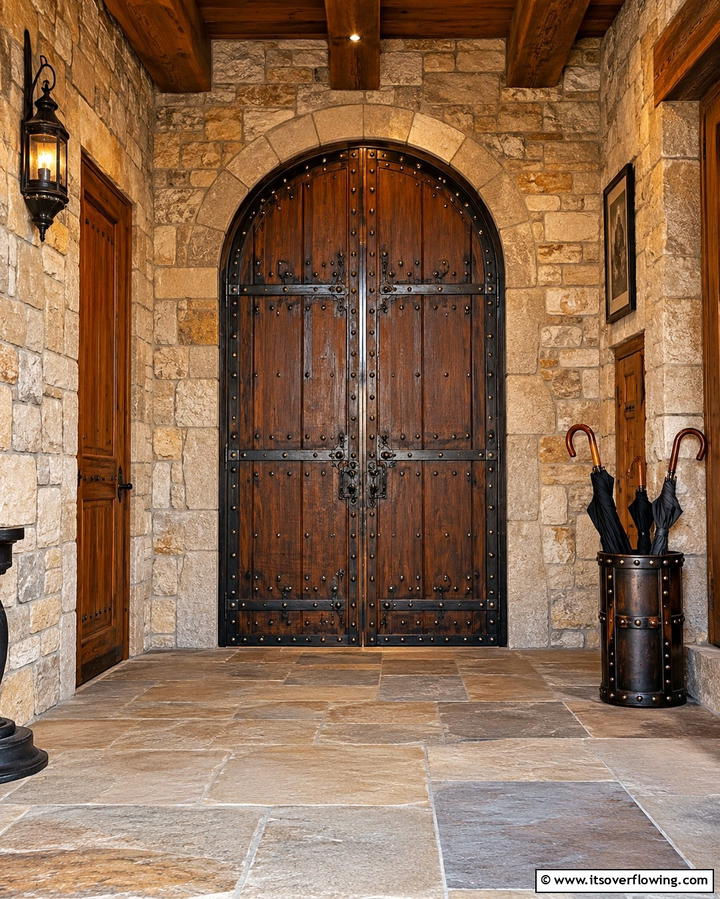 Iron Bound Wooden Doors - 25 Medieval Home Decor Ideas for a Unique Style