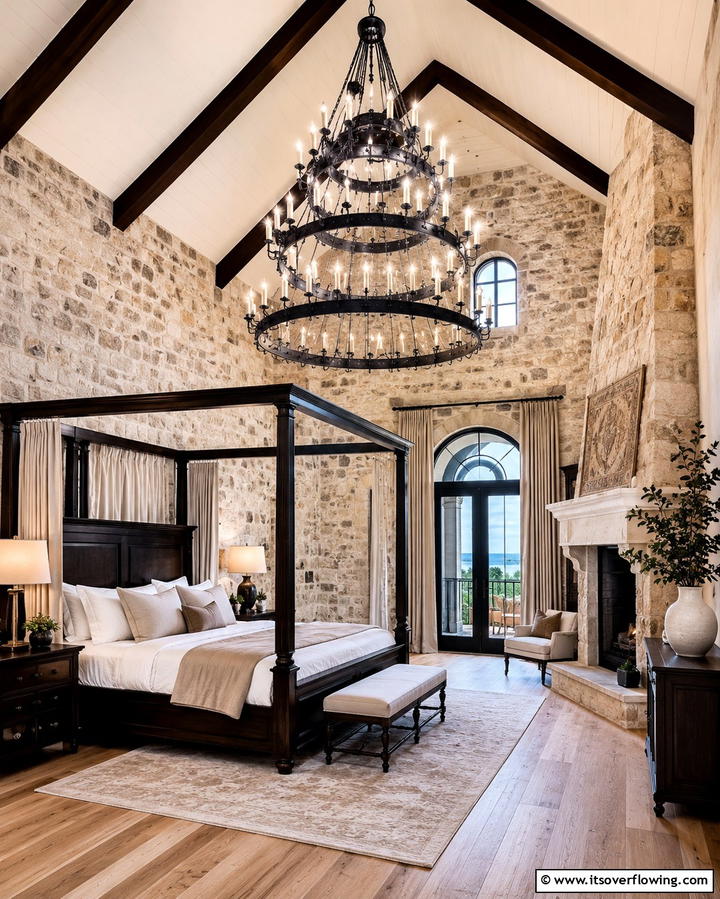 Iron Chandeliers - 25 Viking Bedroom Ideas for a Bold and Rustic Look