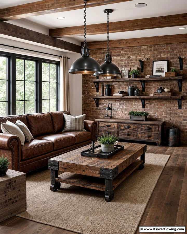 Iron Fixtures for Rustic Durability - 20 Primitive Living Room Ideas for a Rustic Look