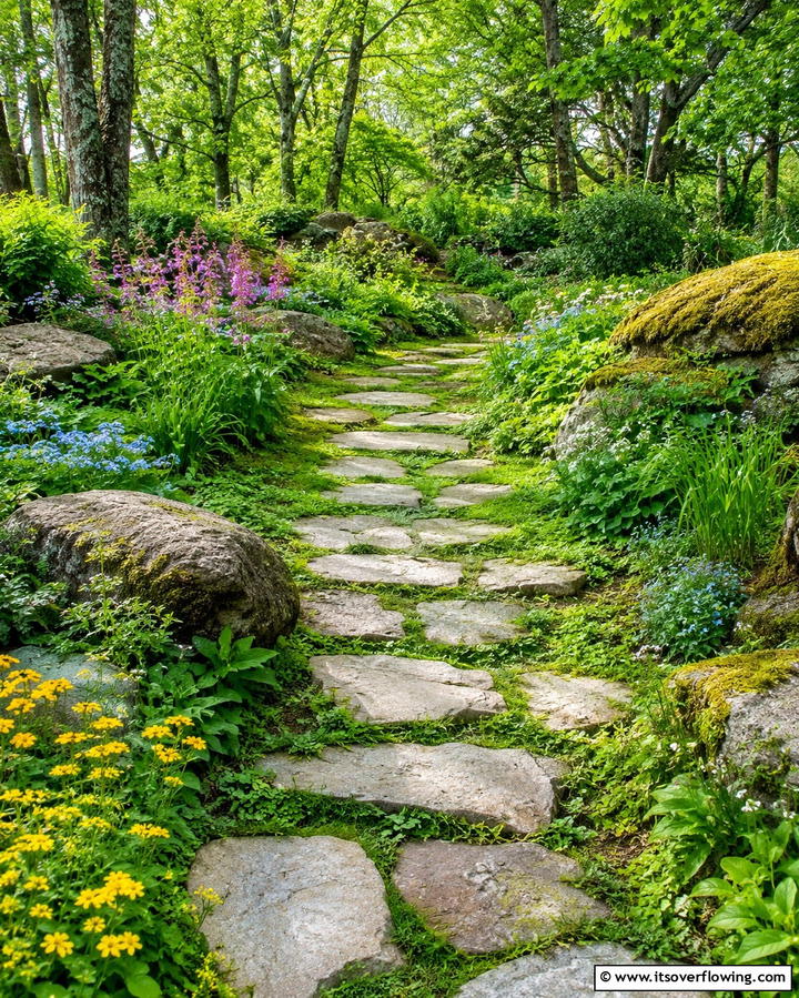 Irregular Stone Pathway - 20 Stone Walkway Ideas to Enhance Your Garden