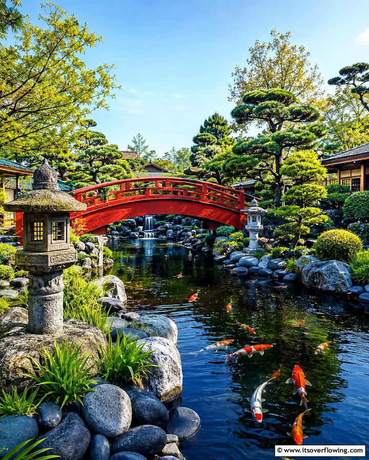 Island Koi Pond - 25 Koi Pond Ideas to Enhance Your Outdoor Space