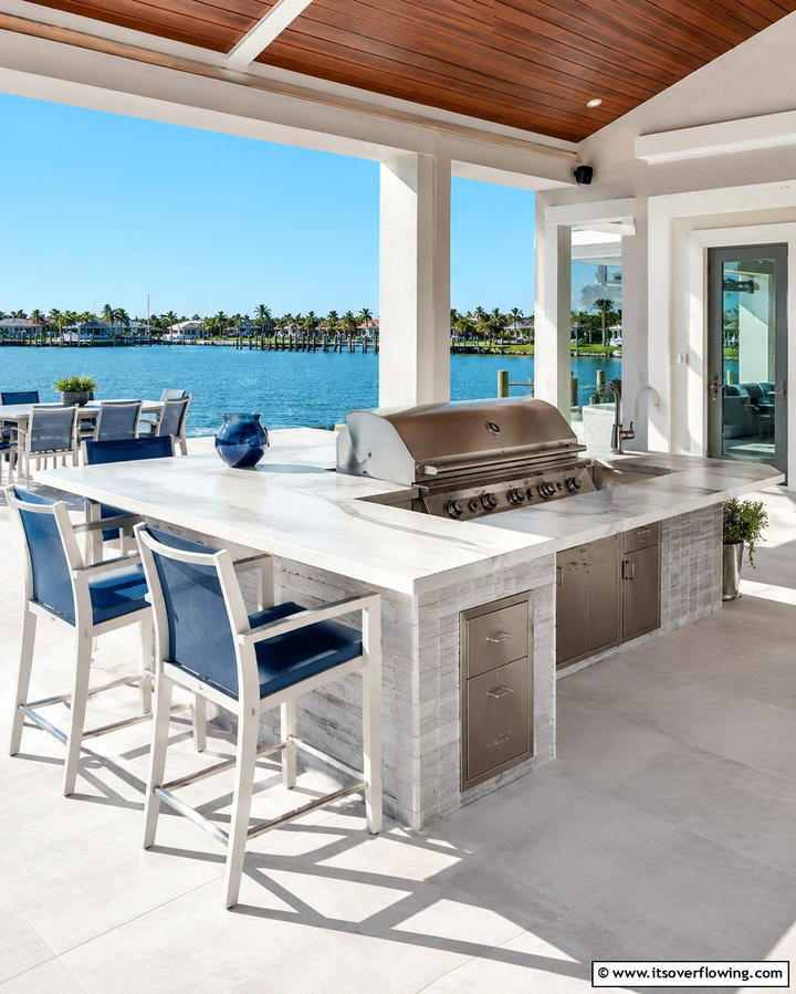 Island Style Grill Station - 25 Grill Station Ideas for the Ultimate Outdoor Cooking Space