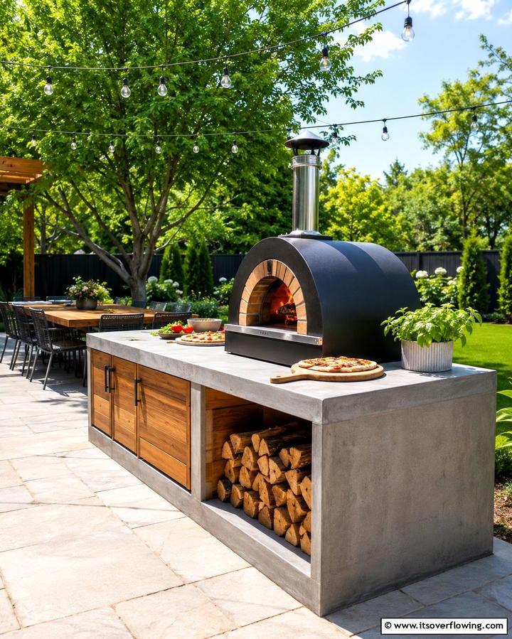 Island with Pizza Oven - 25 Outdoor Kitchen Island Ideas for Entertaining