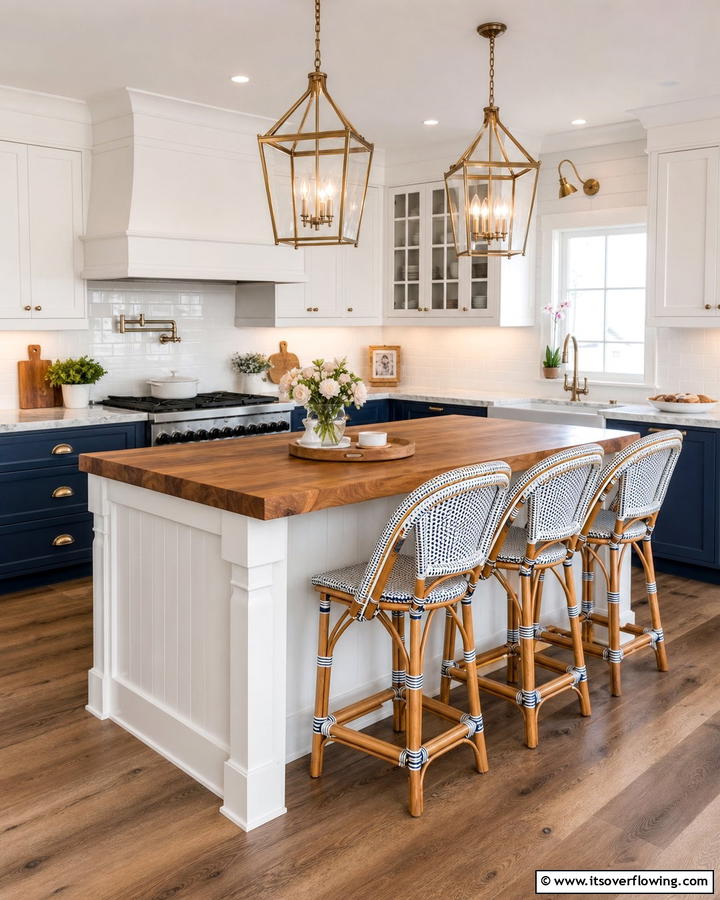 Island with Seating - 20 Cozy Kitchen Ideas to Make Your Space Warm and Inviting