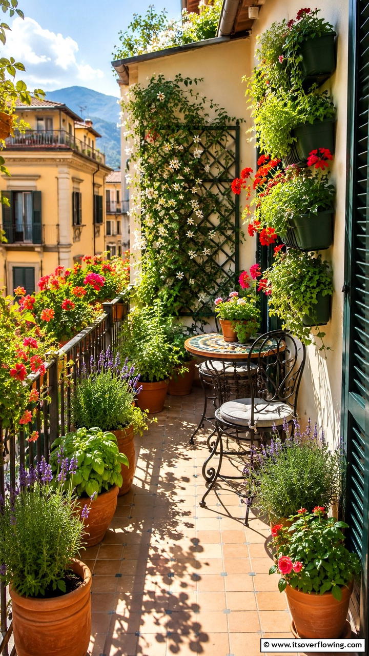 Italian Balcony Garden for Small Spaces - 30 Italian Garden Design Ideas for Timeless Elegance