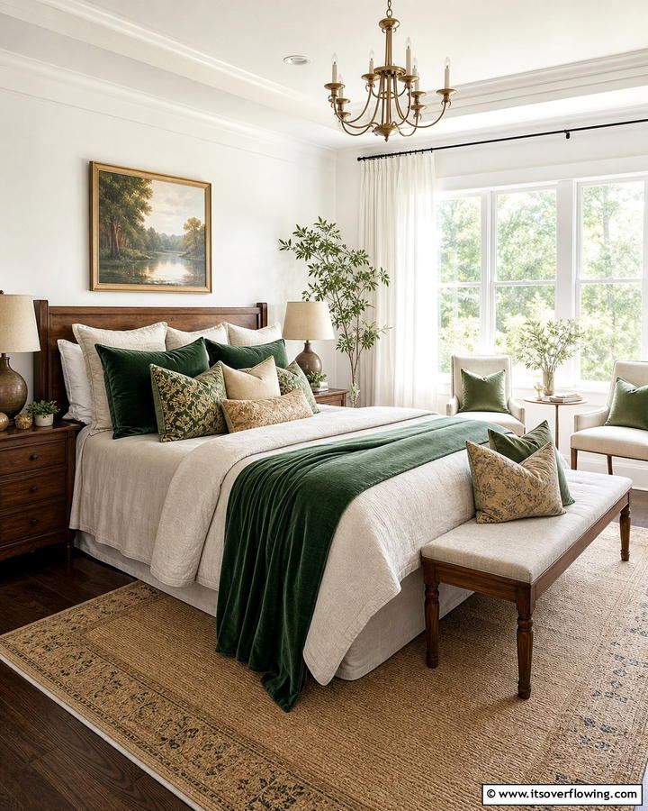 Jade Green Accent Pillows - 20 Jade Green Bedroom Ideas for a Calming Atmosphere
