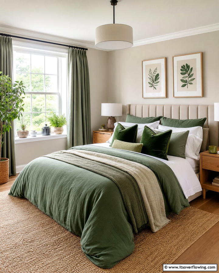 Jade Green Bedding - 20 Jade Green Bedroom Ideas for a Calming Atmosphere