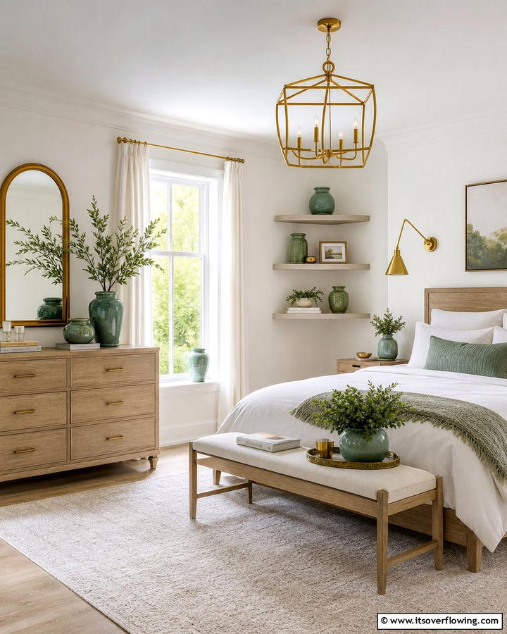 Jade Green Decorative Vases - 20 Jade Green Bedroom Ideas for a Calming Atmosphere