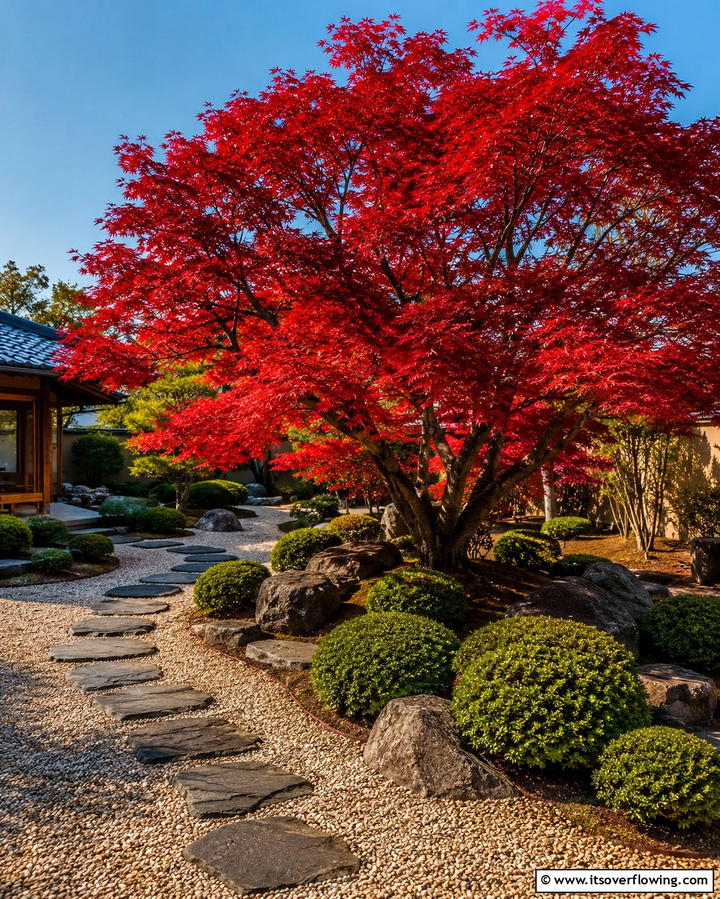 Japanese Maple Showcase - 30 Asian-Inspired Landscaping Ideas for Serene Gardens