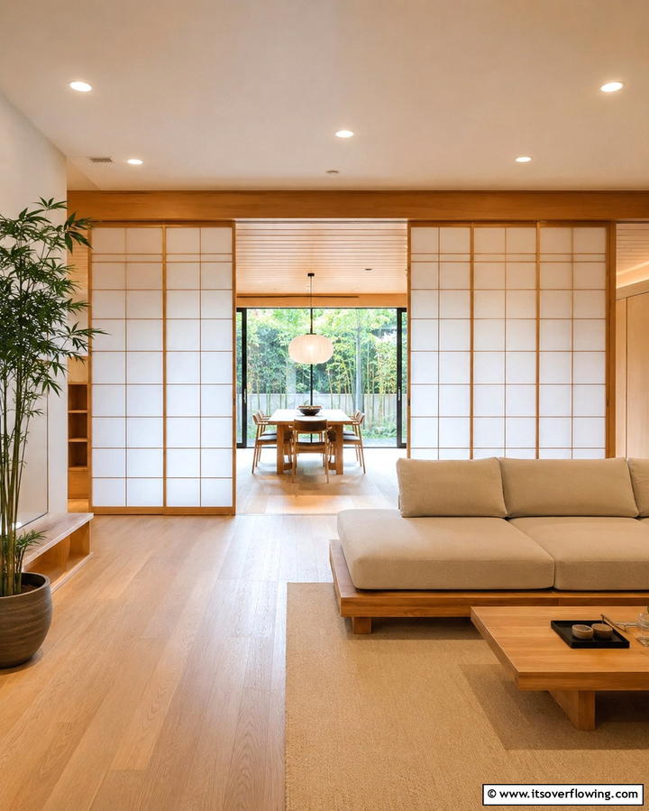 Japanese Shoji Screens for Privacy - 25 Asian Living Room Ideas for a Zen Atmosphere