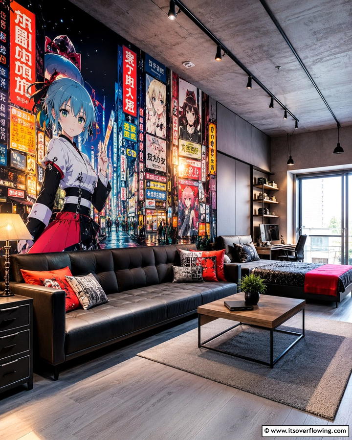 Japanese Street Anime Room - 30 Anime Room Ideas for Otaku-Inspired Spaces