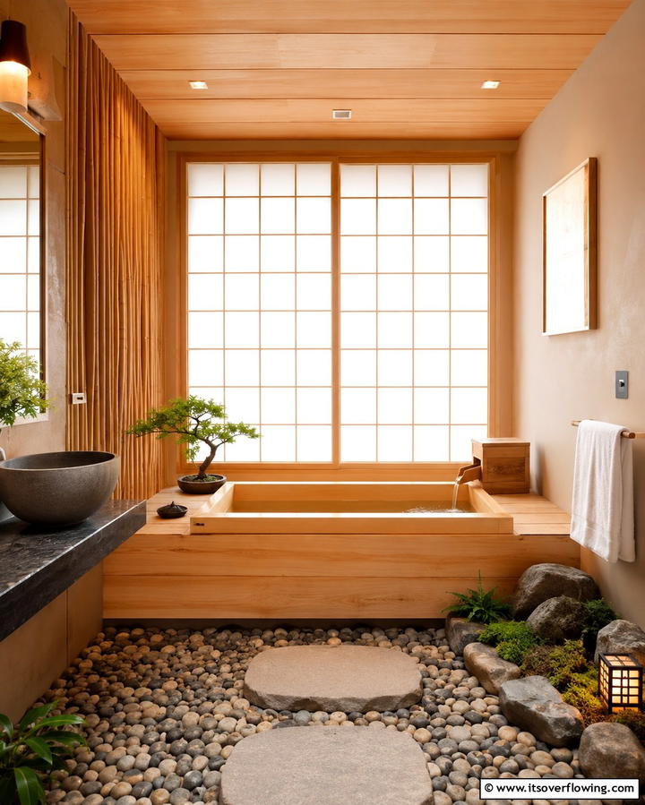 Japanese Style Soaking Drop In Tub - 25 Elegant Drop-in Tub Ideas for a Spa-Like Bathroom