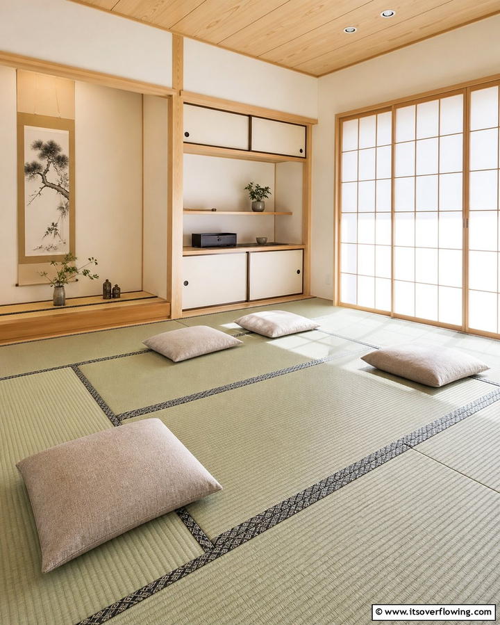 Japanese Tatami MatsExact - 25 Floor Seating Ideas for a Relaxing Living Space