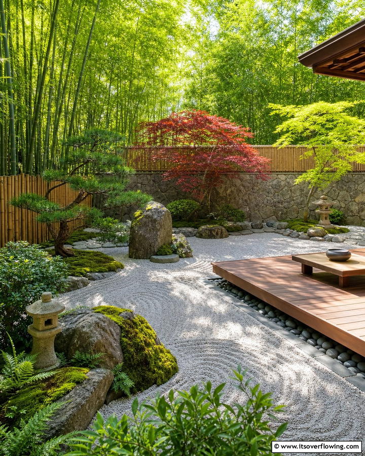 Japanese Zen Garden - 20 Enclosed Garden Ideas to Enhance Your Outdoor Space