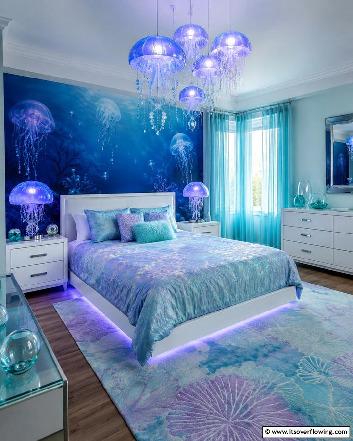 Jellyfish Lamps - 20 Underwater Mermaid Bedroom Ideas for Fantasy