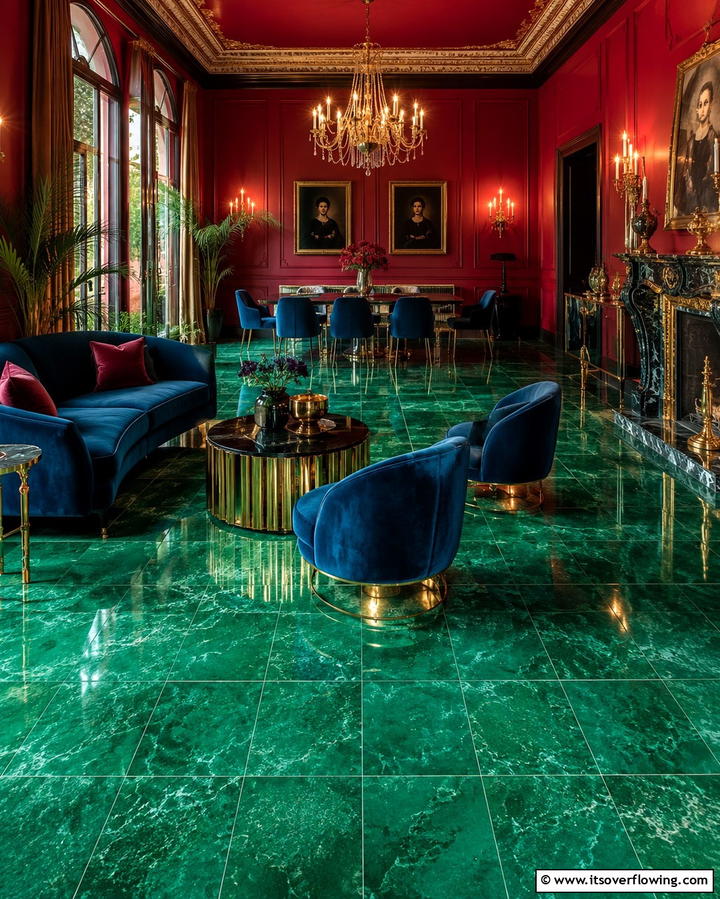 Jewel Tone Richness - 30 Floor & Wall Color Combos for Stylish Interiors