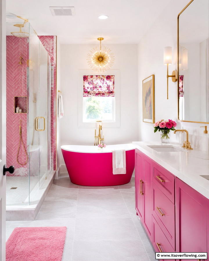 Jewel Toned Elegance - 30 Bold Colorful Bathroom Designs to Energize Your Morning Routine