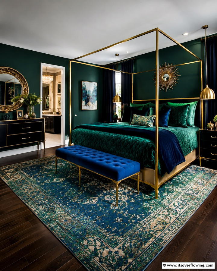 Jewel Toned Elegance - 25 Colorful Bedroom Ideas to Brighten Your Space