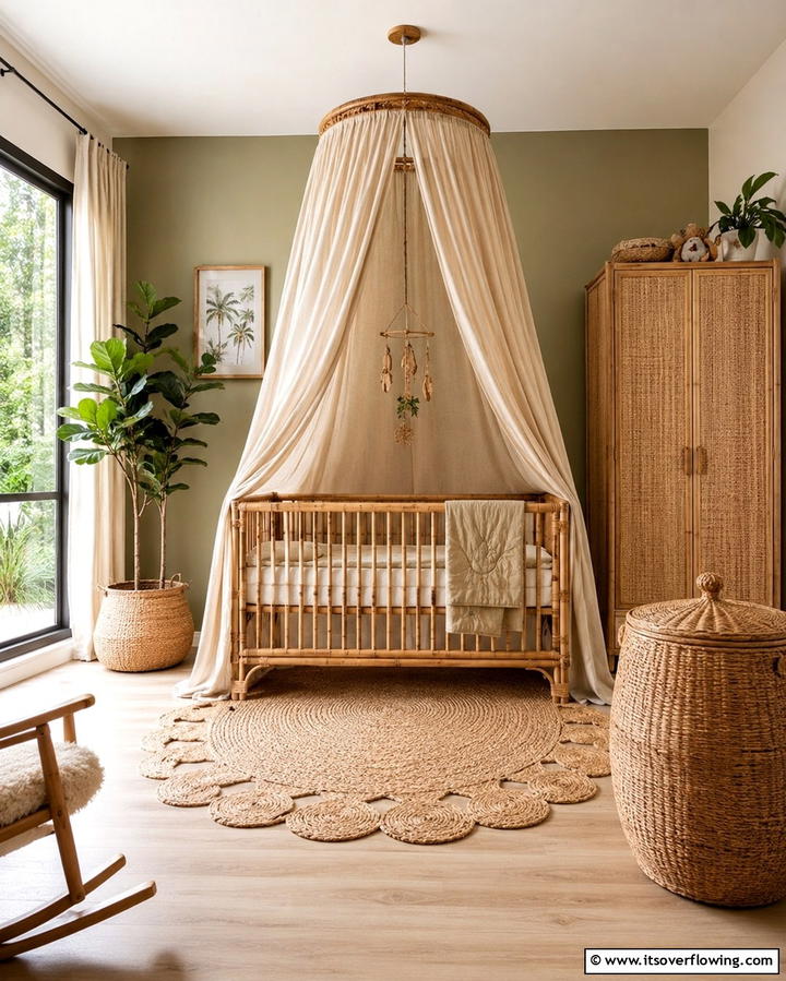 Jungle Canopy Over the Crib - 30 Safari Nursery Decor Ideas for Adventurous Baby Rooms