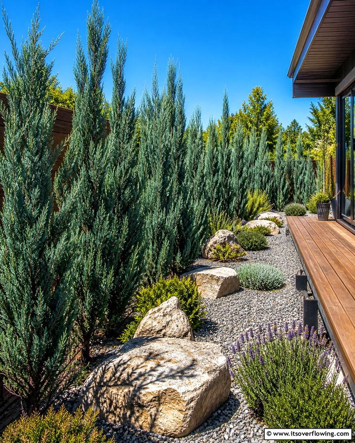 Juniper The Low Maintenance Barrier - 25 Shrubs for Privacy- Create a Natural Barrier in Your Yard