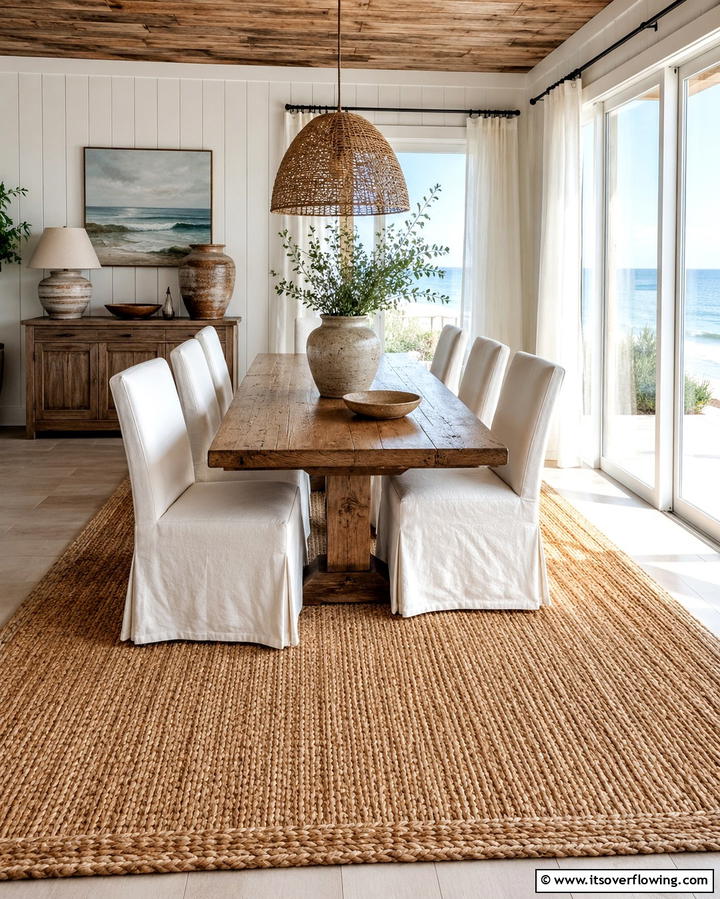 Jute Rugs for a Natural Touch - 30 Dining Room Rug Ideas to Anchor Your Table Setting