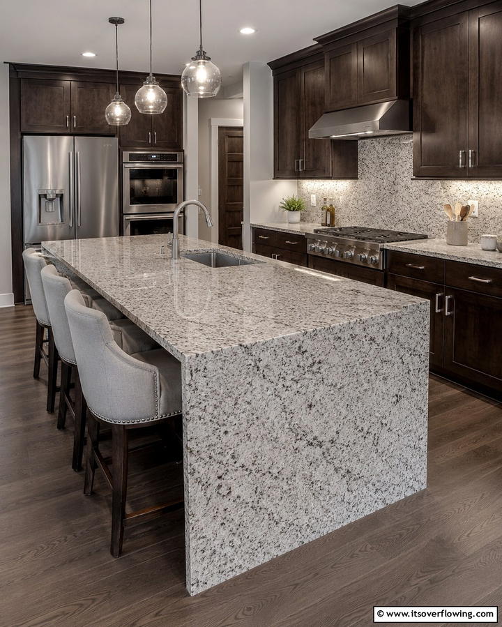 Kashmir White Granite Countertops - 25 Granite Kitchen Countertop Ideas for Elegant Kitchens