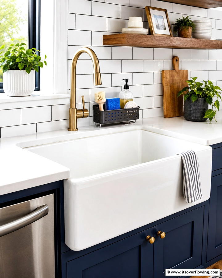 Keep Sponges in a Sink Caddy - 20 Kitchen Sink Organization Ideas to Maximize Space