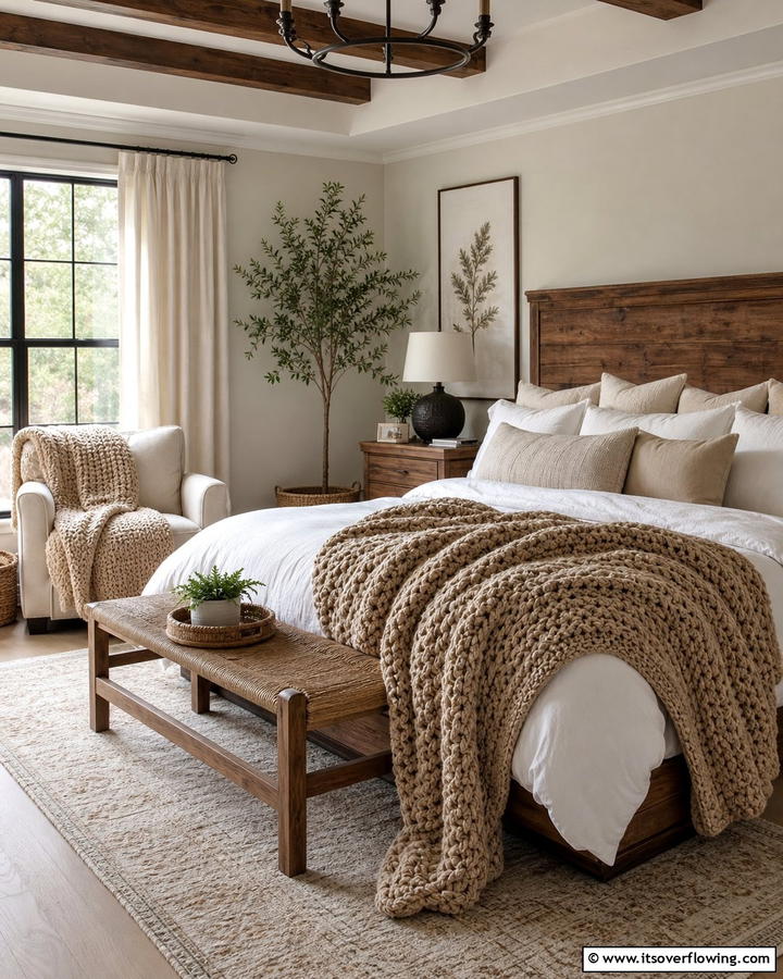 Khaki Throw Blankets for Comfort - 20 Khaki Bedroom Ideas for a Neutral and Relaxing Space
