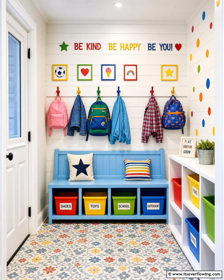 Kids Drop Zone - 25 Drop Zone Ideas to Keep Your Home Organized and Tidy