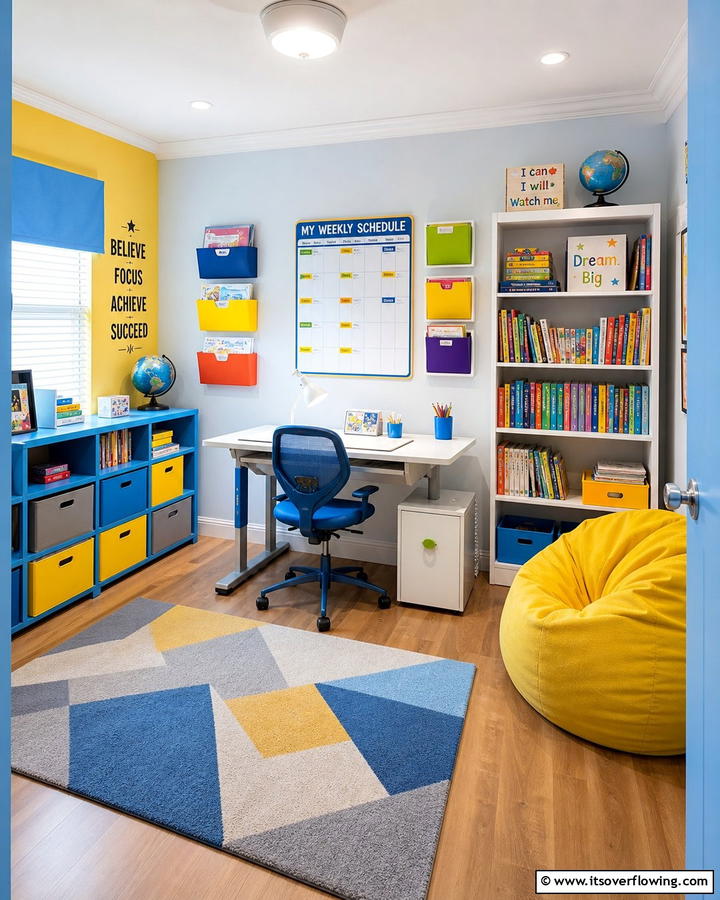 Kids Study Zone - 21 Spare Room Conversion Ideas for Multifunctional Use