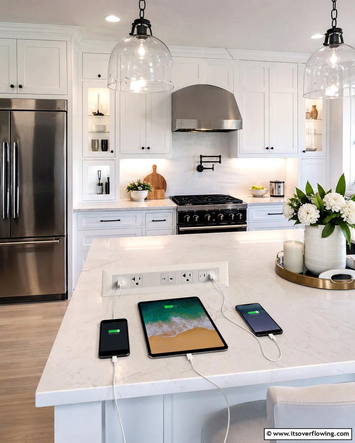 Kitchen Counter Charging Hub - 25 Smart Charging Station Ideas for a Tidy Home