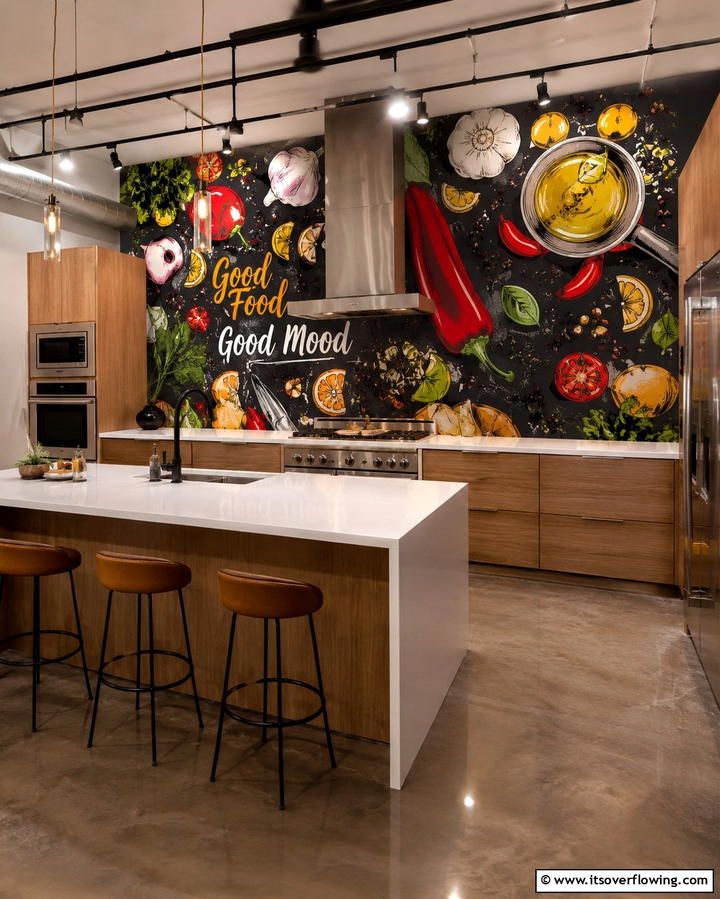 Kitchen Culinary Canvas - 30 Interactive Mural Ideas- Transform Your Walls Creatively