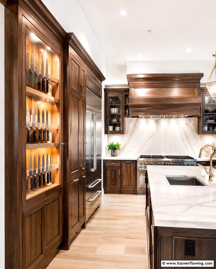 Knife Storage Cabinets with Locking Mechanism - 25 Knife Storage Ideas for a Clutter-Free Kitchen