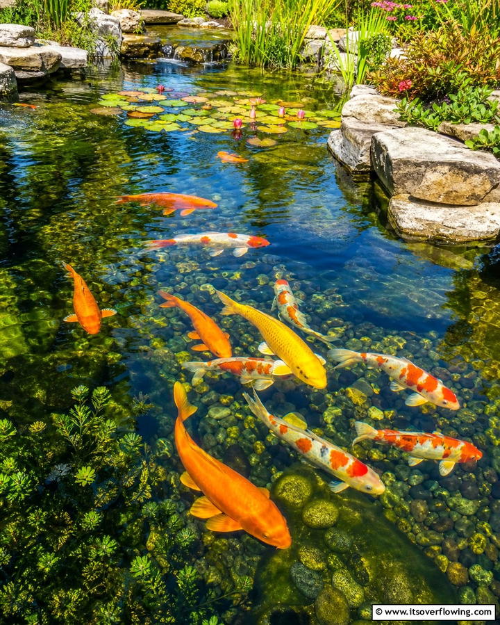 Koi Fish Habitat - 25 Pond Landscaping Ideas for a Tranquil Backyard