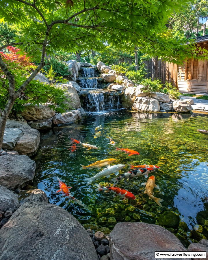 Koi Fish Pond - 30 Asian-Inspired Landscaping Ideas for Serene Gardens