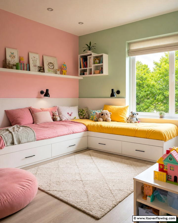 L Shaped Beds for Shared Spaces - 20 Creative Corner Bed Ideas for Small Spaces