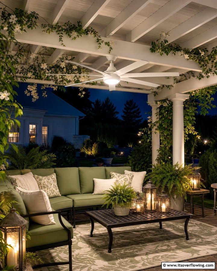 LED Ceiling Fans for Added Illumination - 20 Patio Fan Ideas to Keep Your Outdoor Space Cool