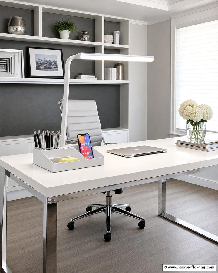 LED Desk Lamps with Organizer Compartments - 21 Desk Organization Ideas for Clutter-Free Workspaces