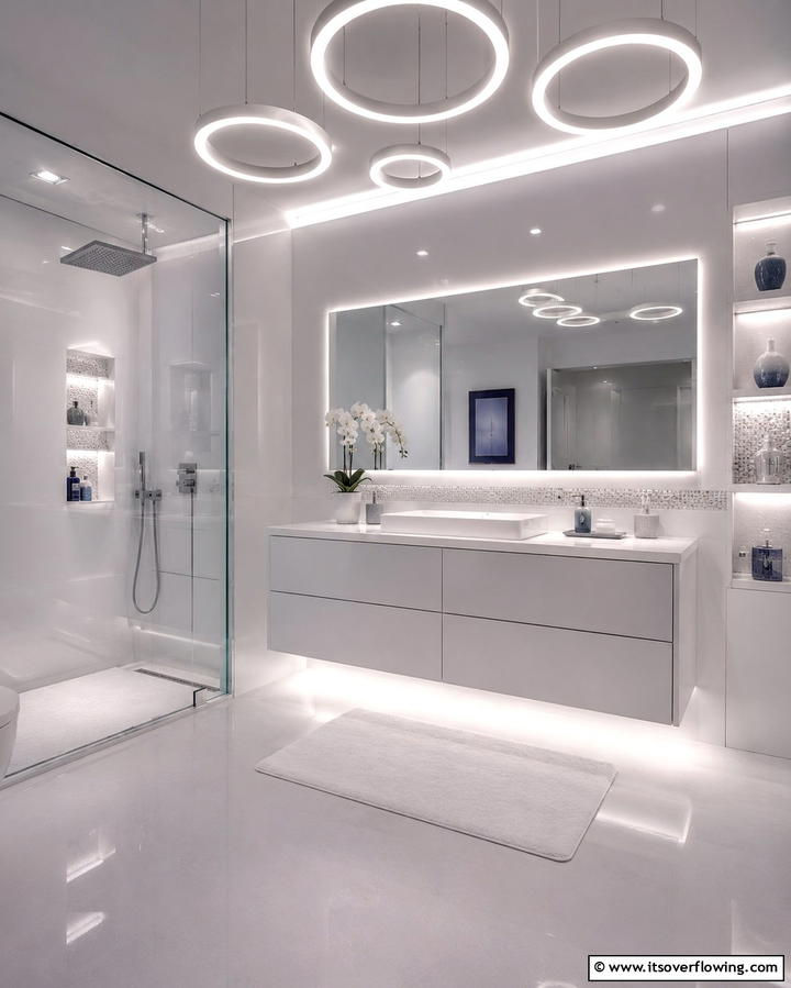 LED Efficiency - 30 Bathroom Pendant Lighting Ideas for Modern Illumination