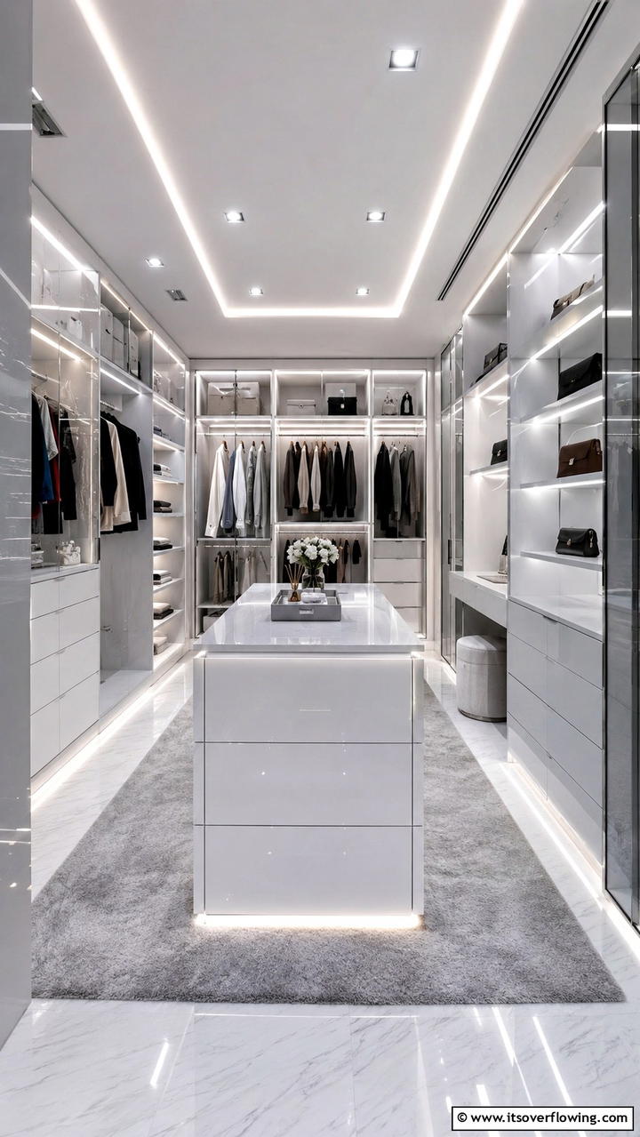 LED Lighting Innovations - 30 Dressing Room Ideas for Organized Luxury