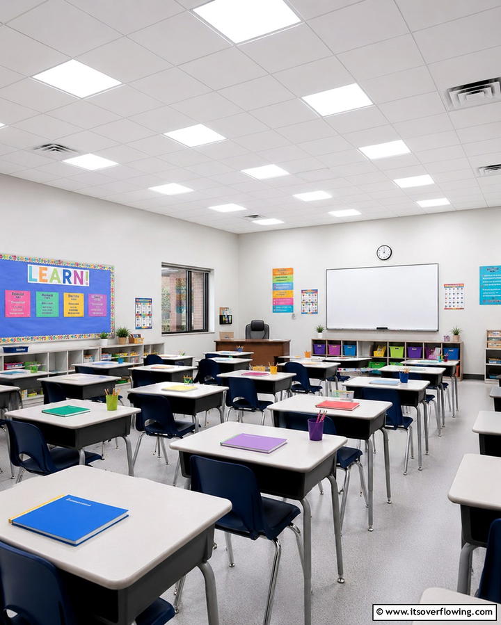 LED Overhead Panels - 25 Classroom Lighting Ideas for Better Learning