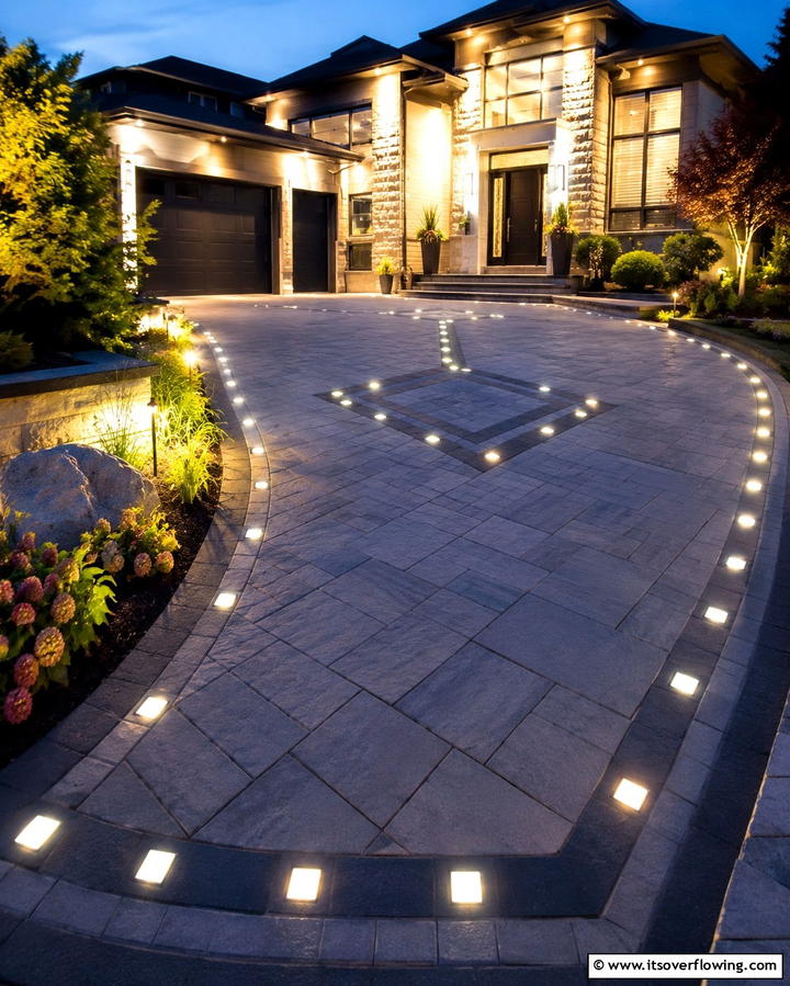 LED Paver Lights - 25 Driveway Lighting Ideas to Illuminate Your Home