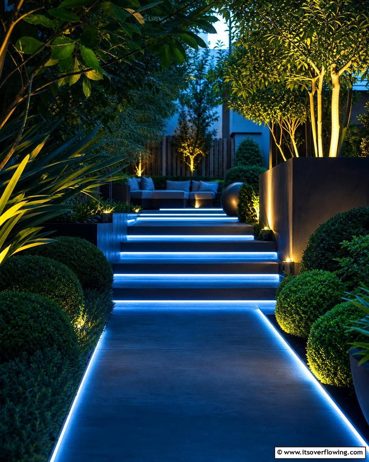 LED Strip Lighting - 20 Pathway Lighting Ideas to Illuminate Your Garden