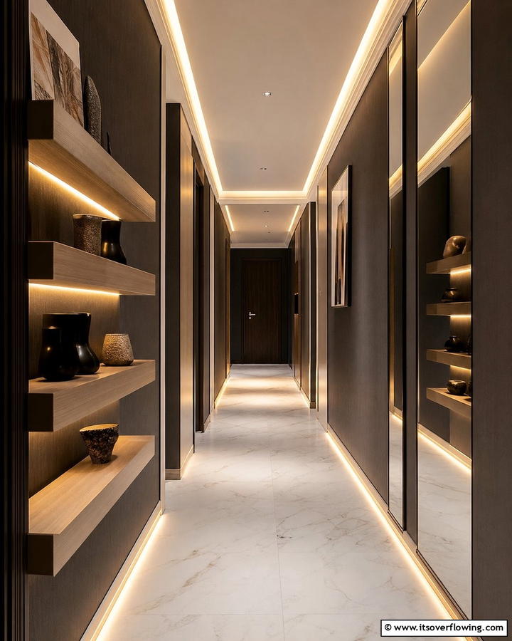 LED Strip Lighting for Subtle Illumination - 20 Narrow Hallway Lighting Ideas to Brighten Your Space