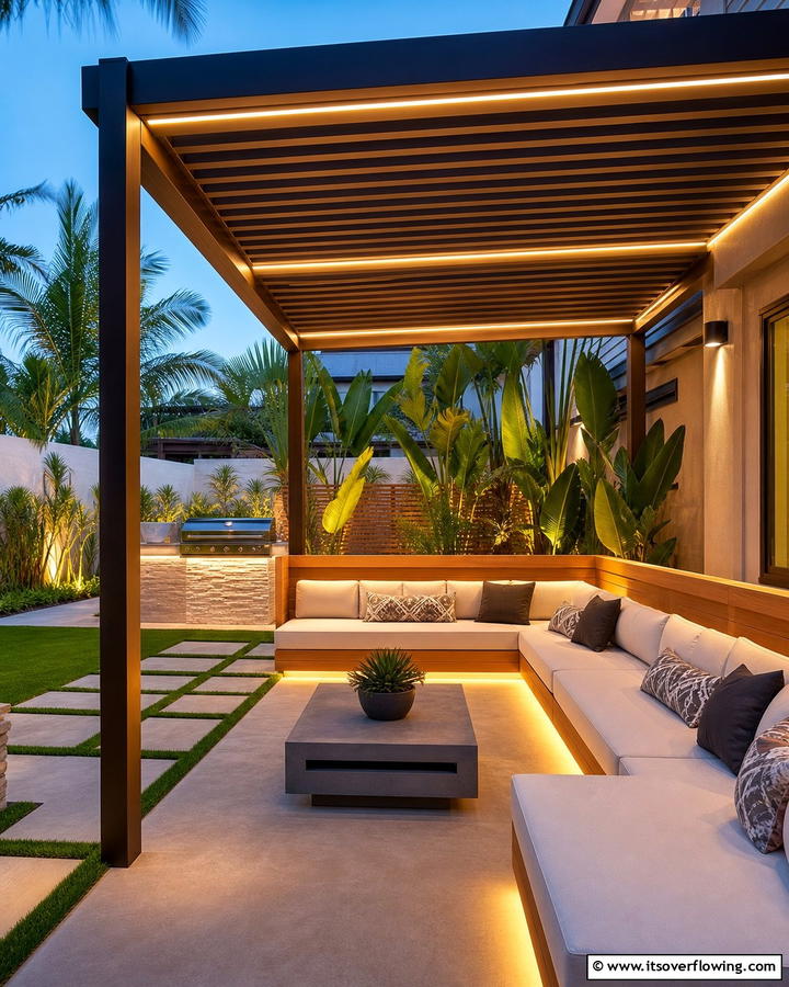 LED Strip Lights for Subtle Illumination - 20 Covered Patio Lighting Ideas for Outdoor Ambiance
