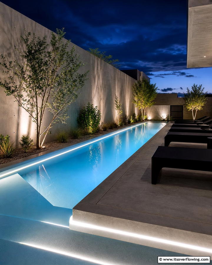 LED Strip Lights - 25 Pool Lighting Ideas to Illuminate Your Nighttime Swim