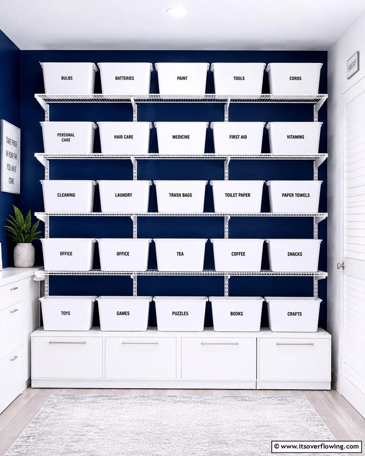 Labelled Storage Bins - 30 Functional Tack Room Organization Solutions