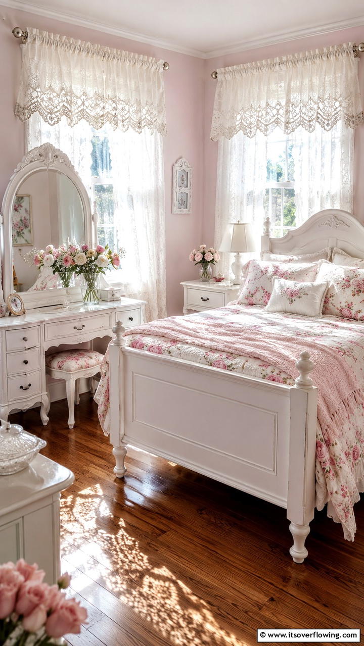 Lace Accents - 21 Elegant Window Valance Ideas to Frame Your View