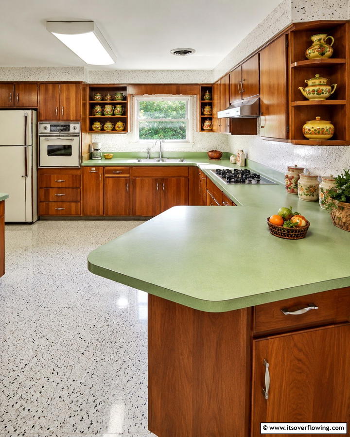 Laminate Countertops - 30 Retro 70s Kitchen Ideas for a Funky Vintage Makeover