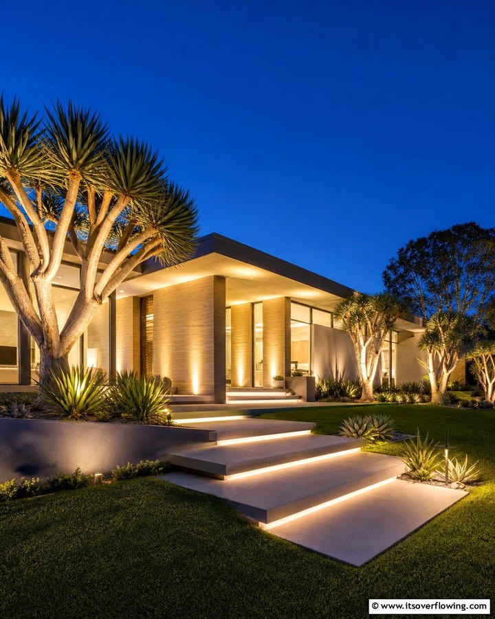 Landscape Lighting - 25 Mid-Century Modern Exterior Home Ideas for a Timeless Look